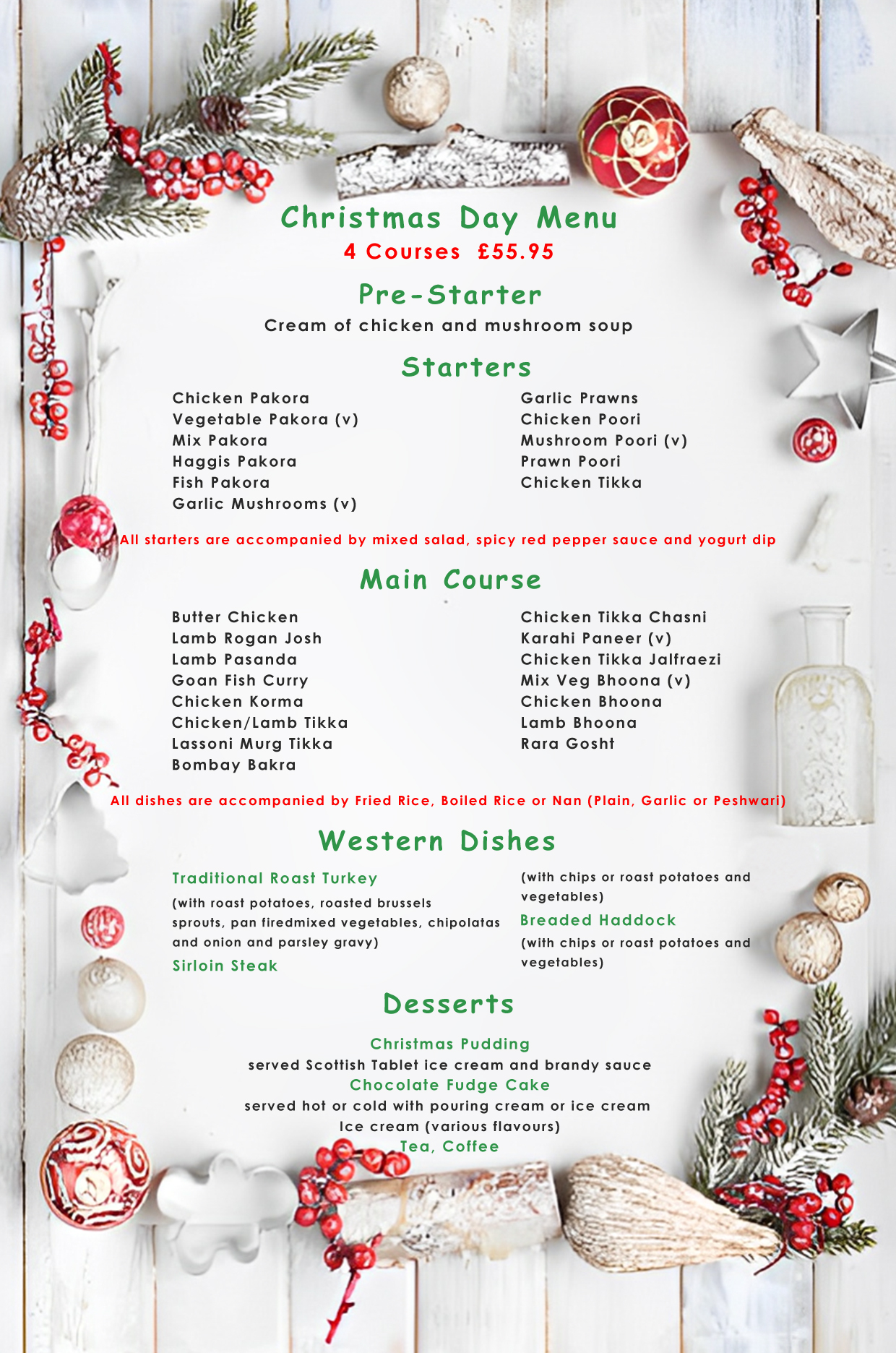 chistmas day menu hamilton