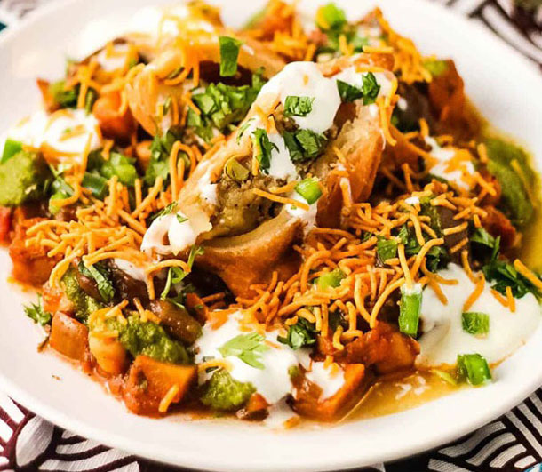 Samosa Chaat - Best indian street food